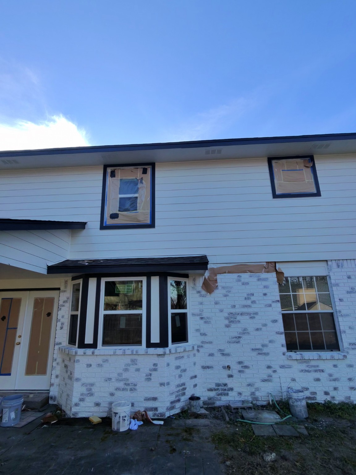 Completed painting project showing professional surface preparation and finish