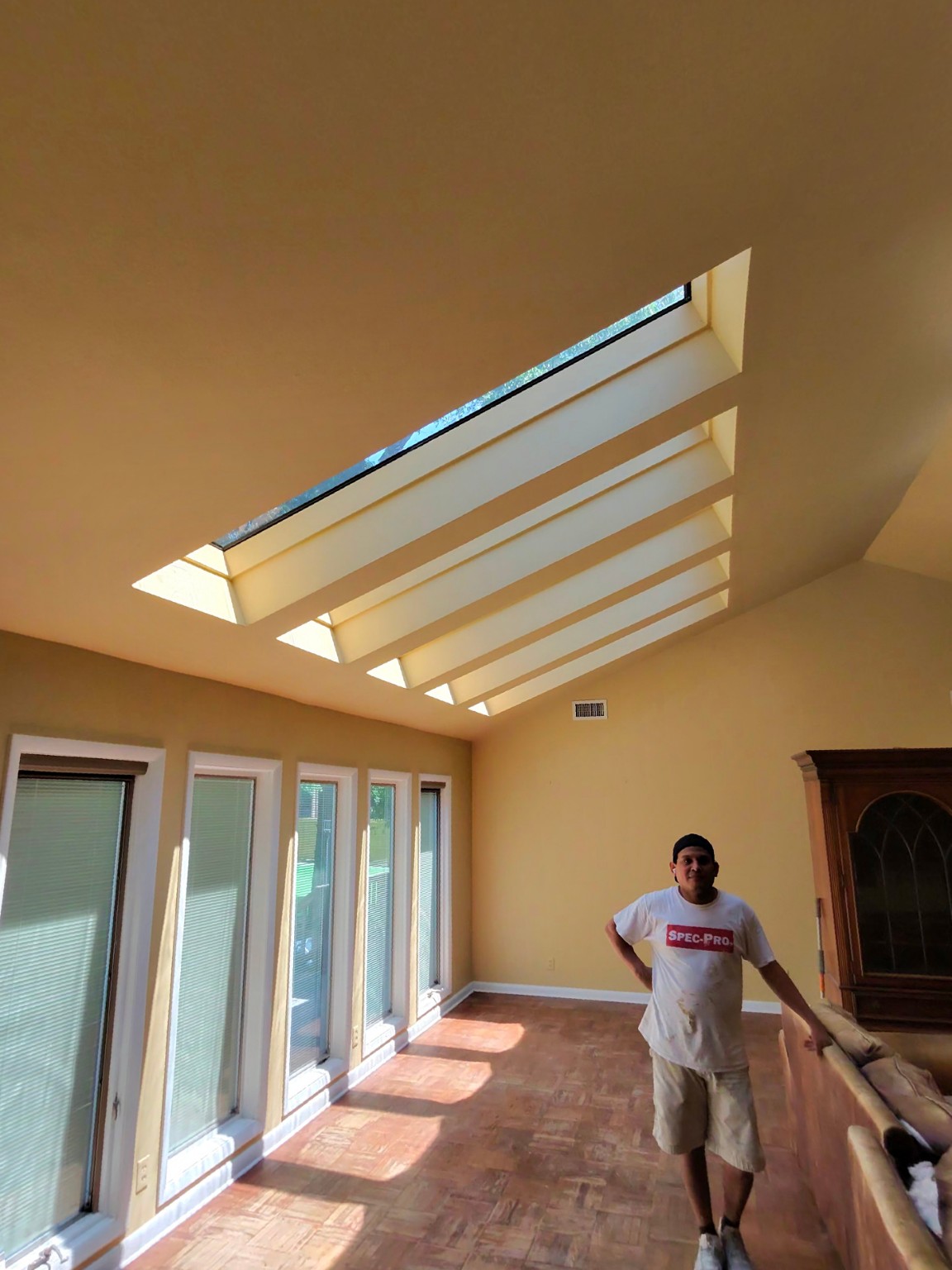 Completed painting project showing professional surface preparation and finish