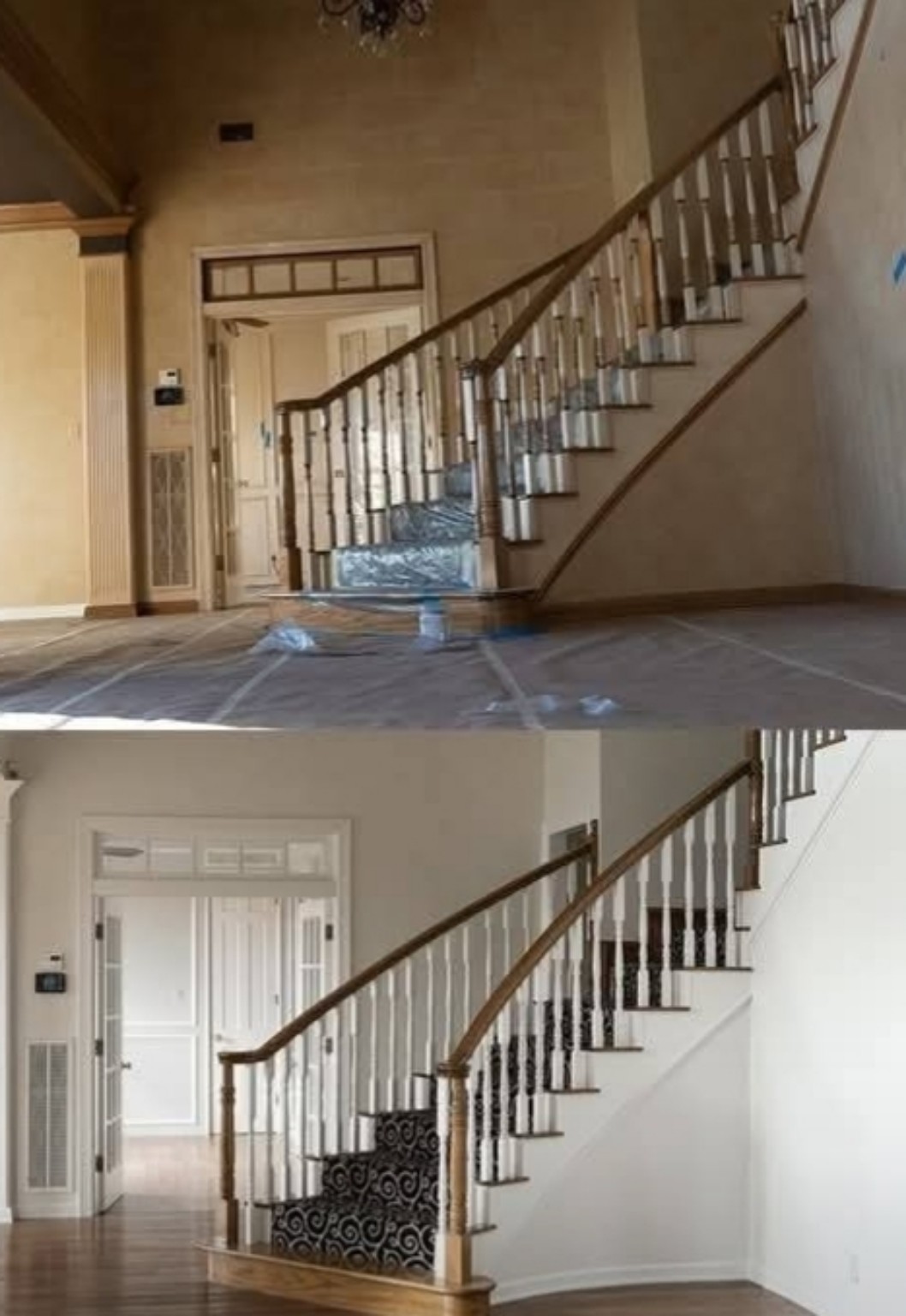 Completed painting project showing professional surface preparation and finish