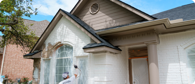 Freshly painted home exterior