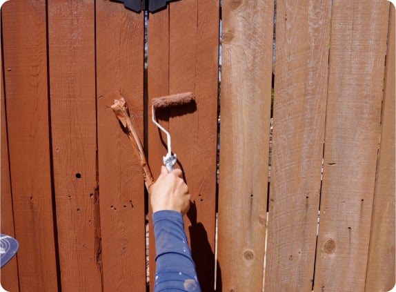 Fence staining project Tulsa OK