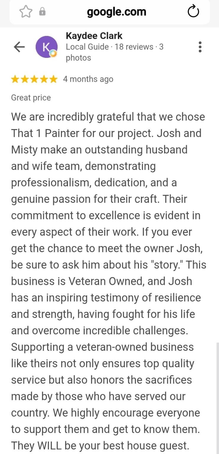 Google customer review 5