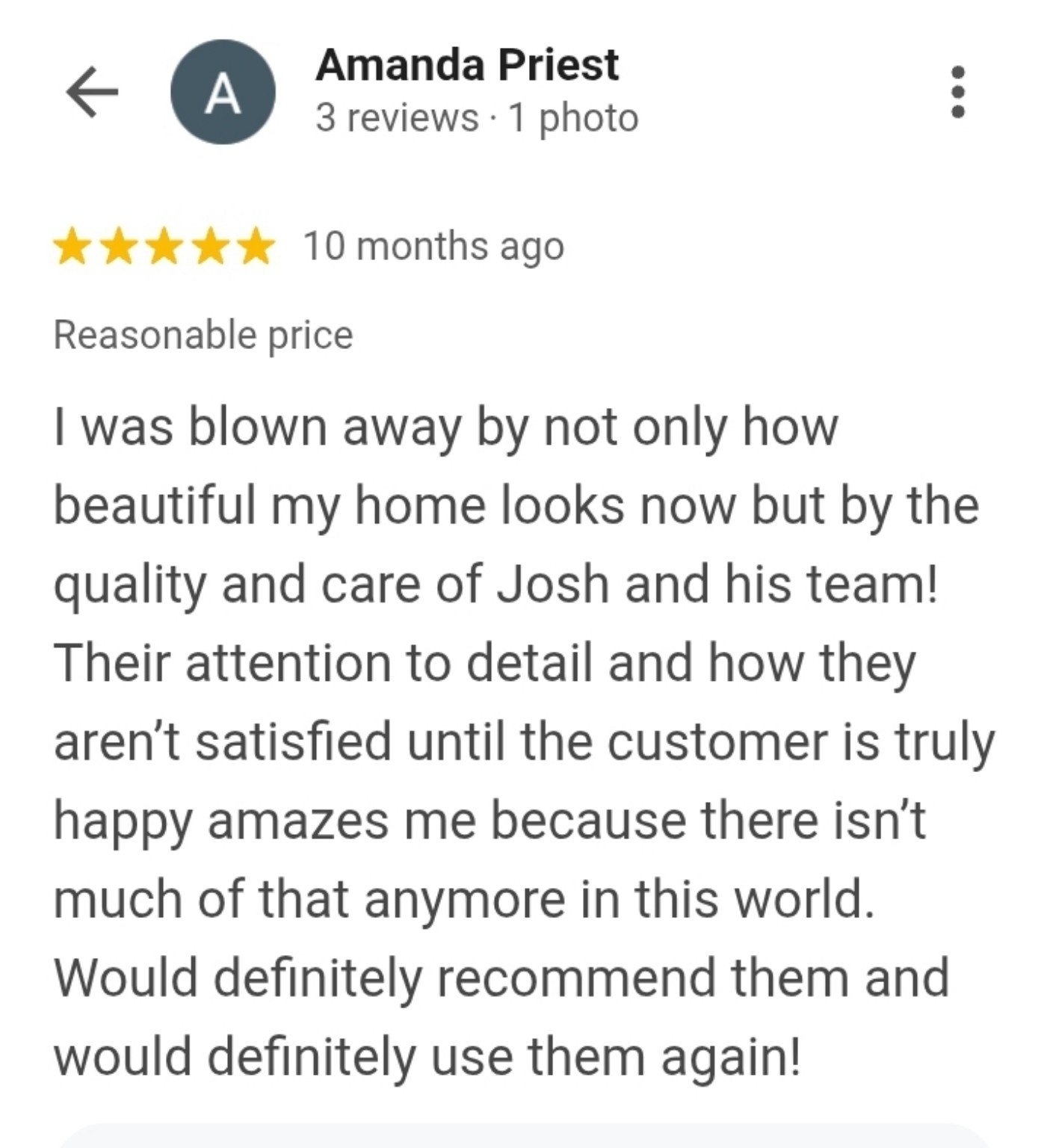 Google customer review 12