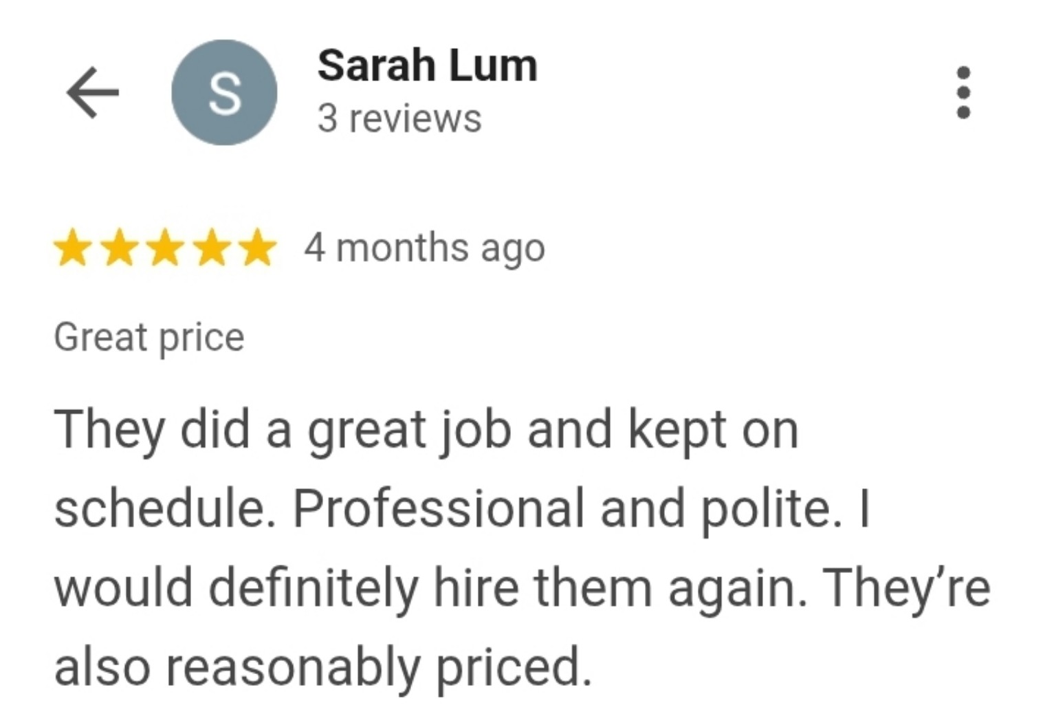 Google customer review 18