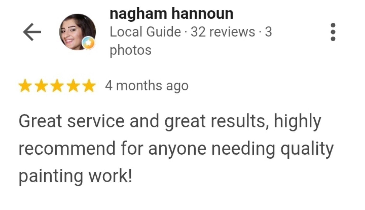 Google customer review 22