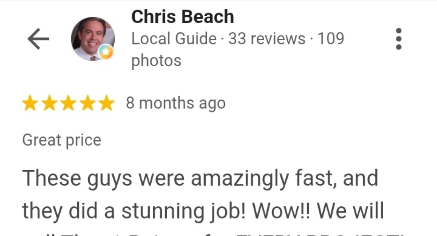 Google customer review 26