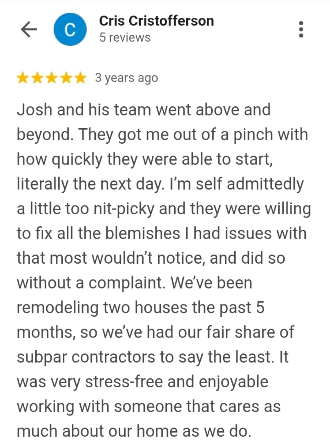 Google customer review 29