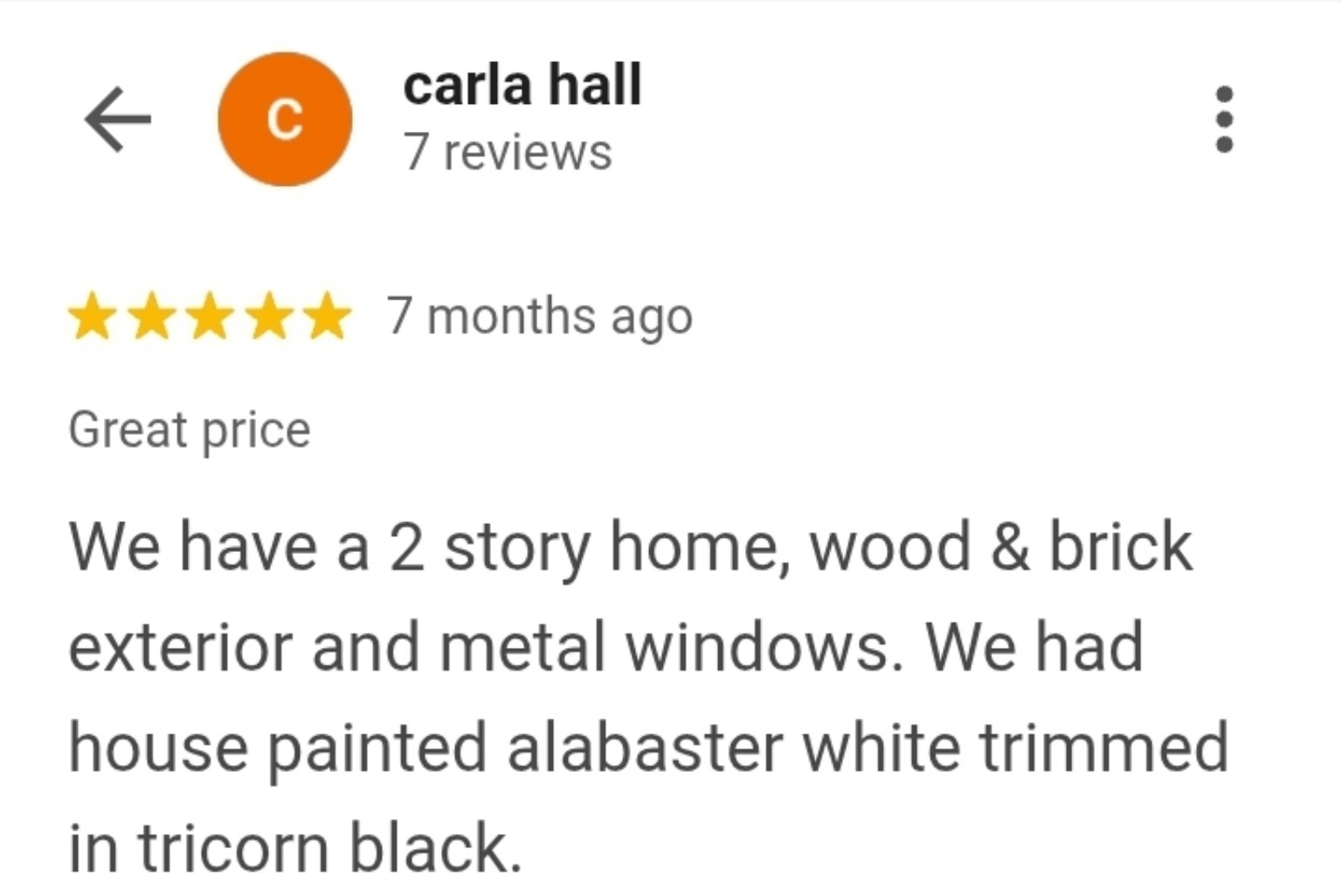 Google customer review 33