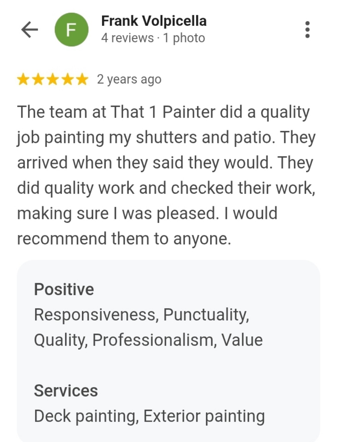 Google customer review 34
