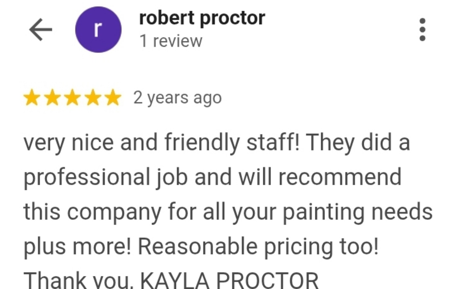 Google customer review 38
