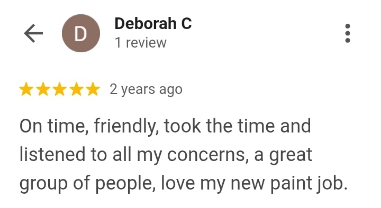Google customer review 42