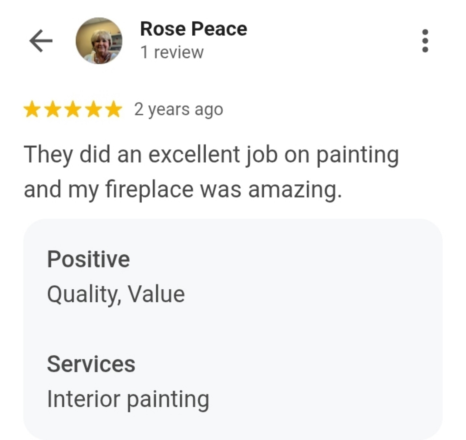 Google customer review 45