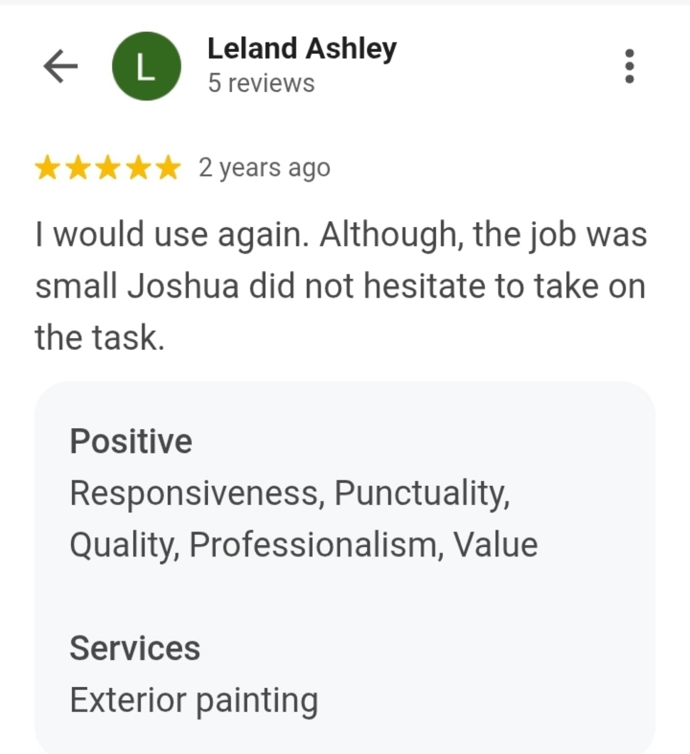 Google customer review 47
