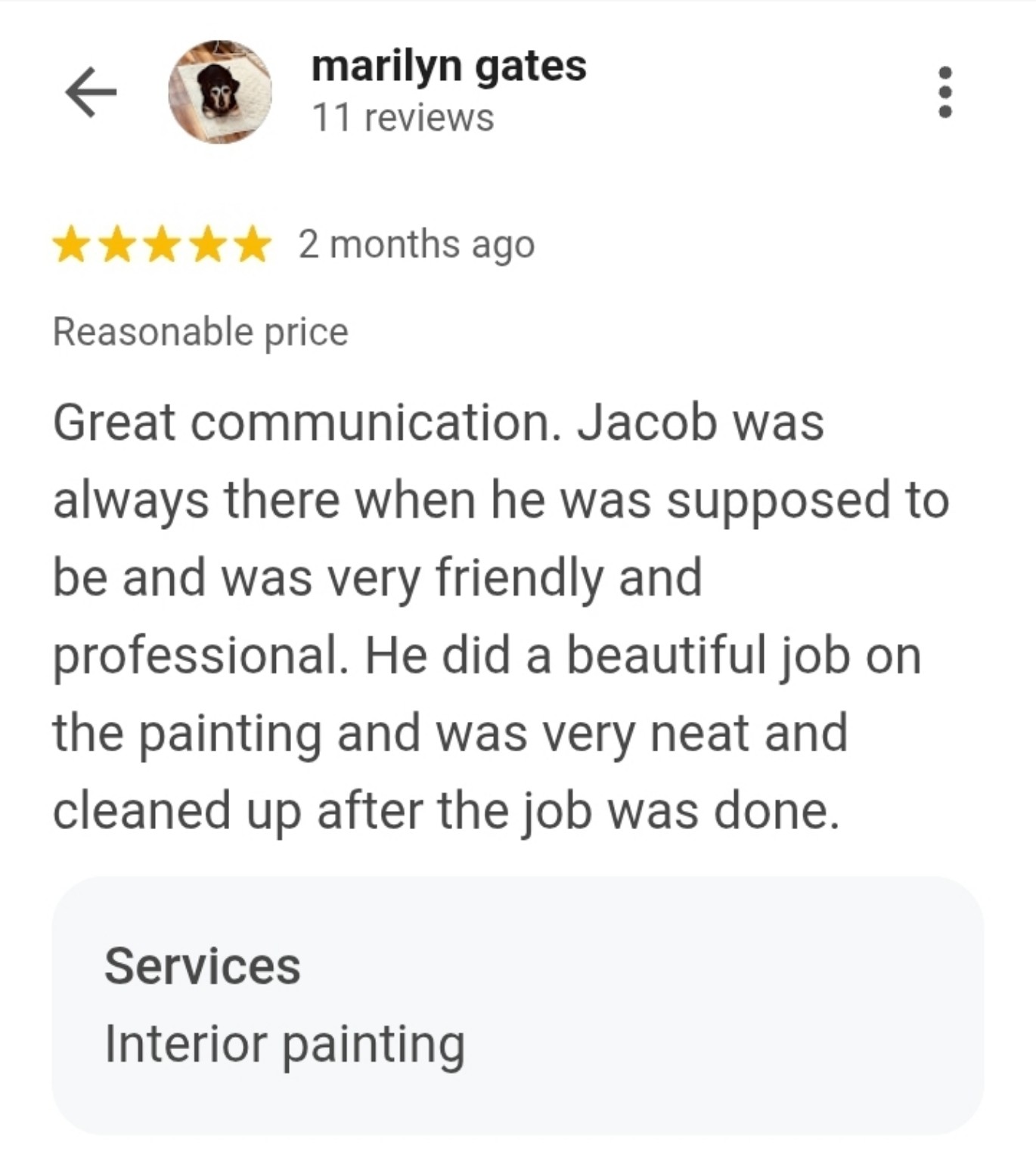 Google customer review 55
