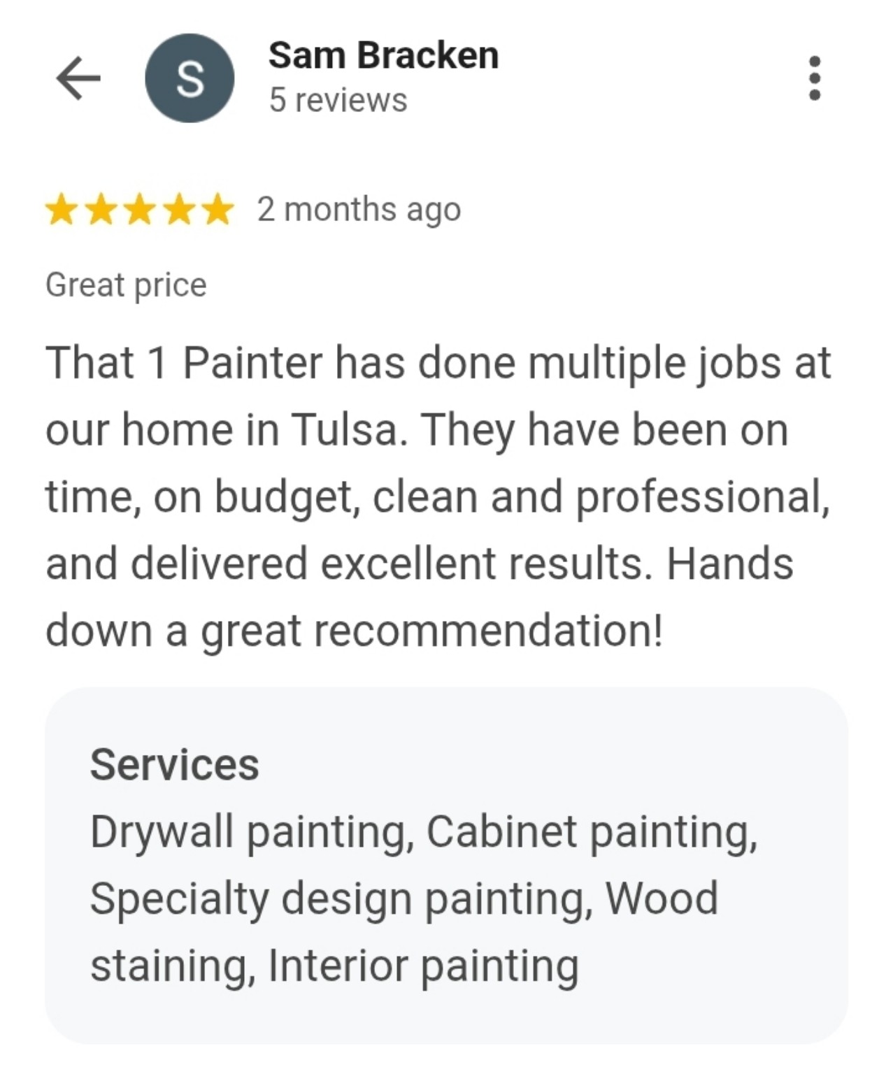 Google customer review 56